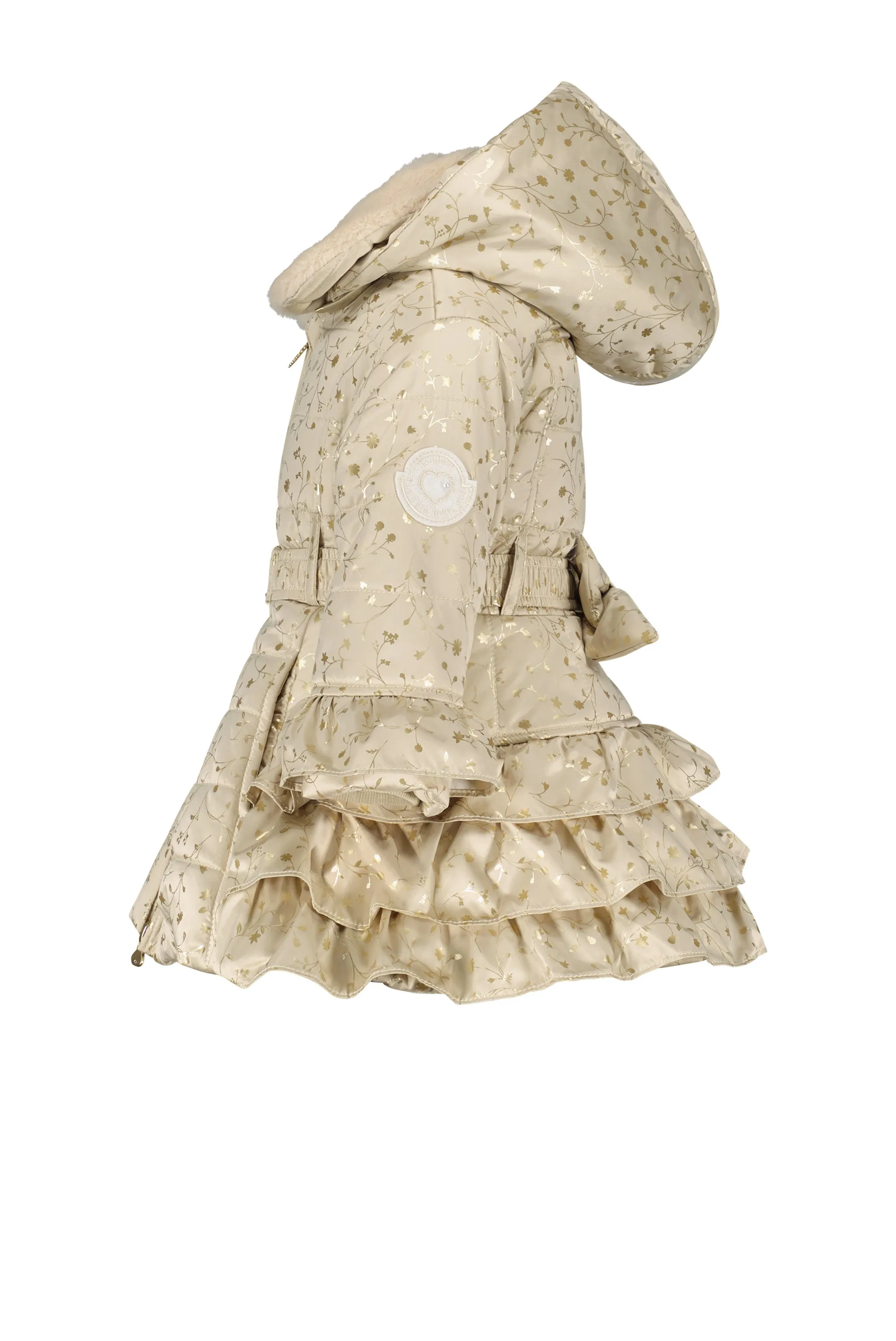 ♥ BALUCIA ♥ ruffle coat AOP *Pearled Ivory & Foil*