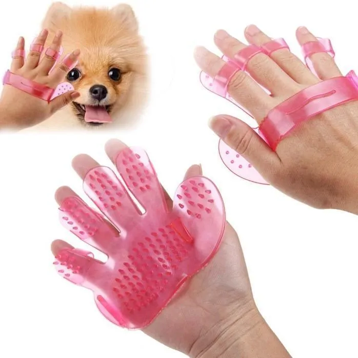 172 Rubber Pet Cleaning Massaging Grooming Glove Brush