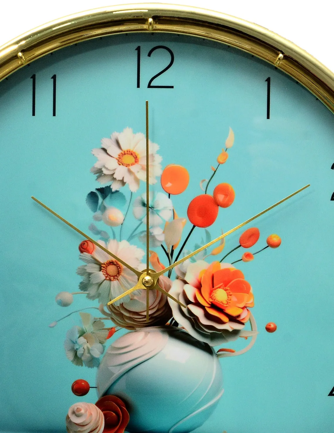 35 Cm Wall Clock SA-23-17-Flowers Bunch