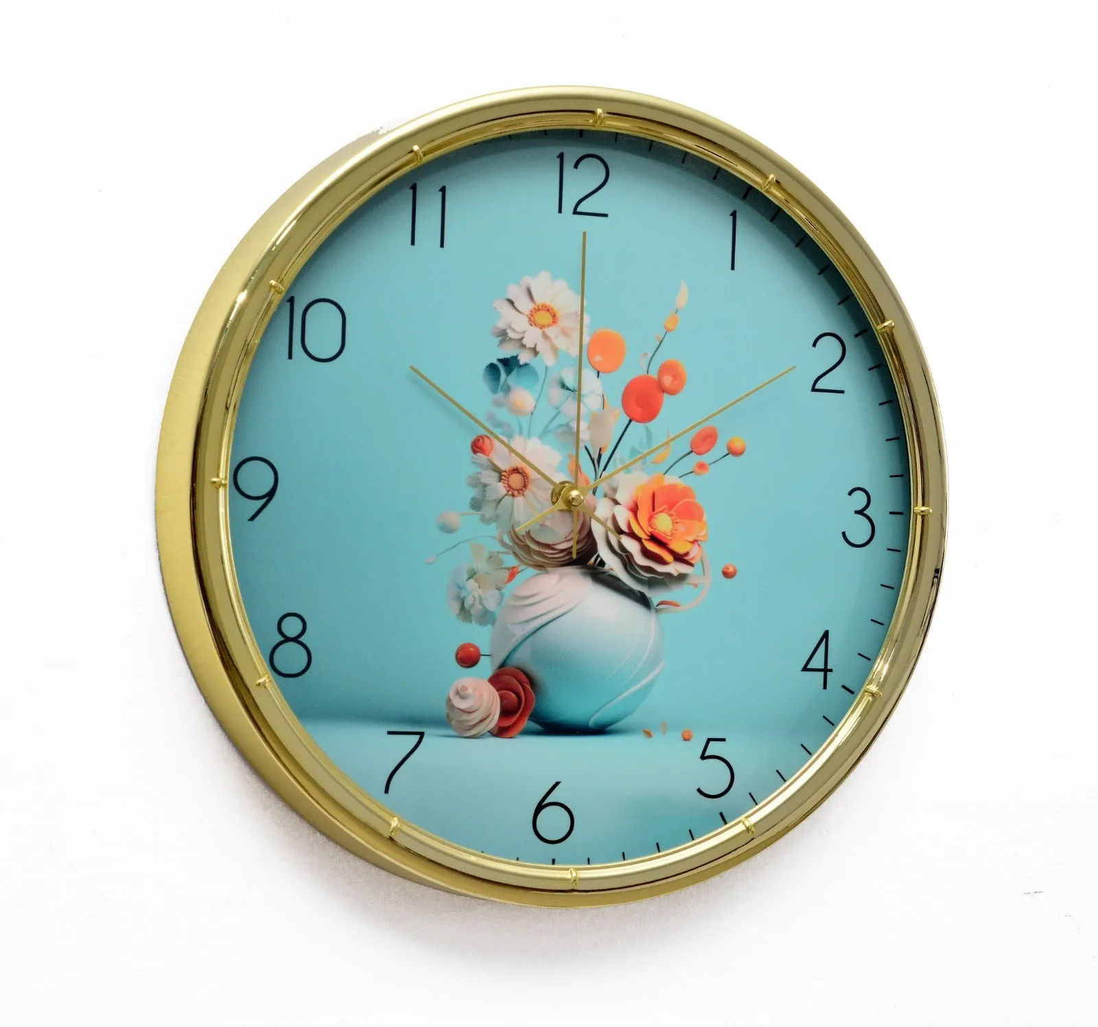 35 Cm Wall Clock SA-23-17-Flowers Bunch