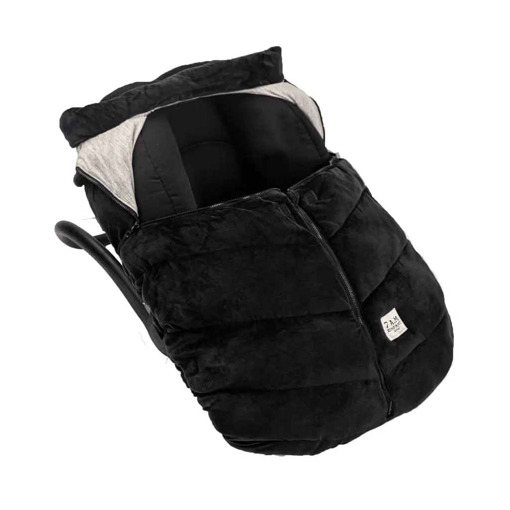 7 AM Enfant Car Seat Cocoon Bebe Mild Climate, Black Velour