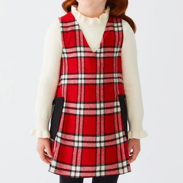 ABEL & LULA - Pinafore & Turtleneck - Red