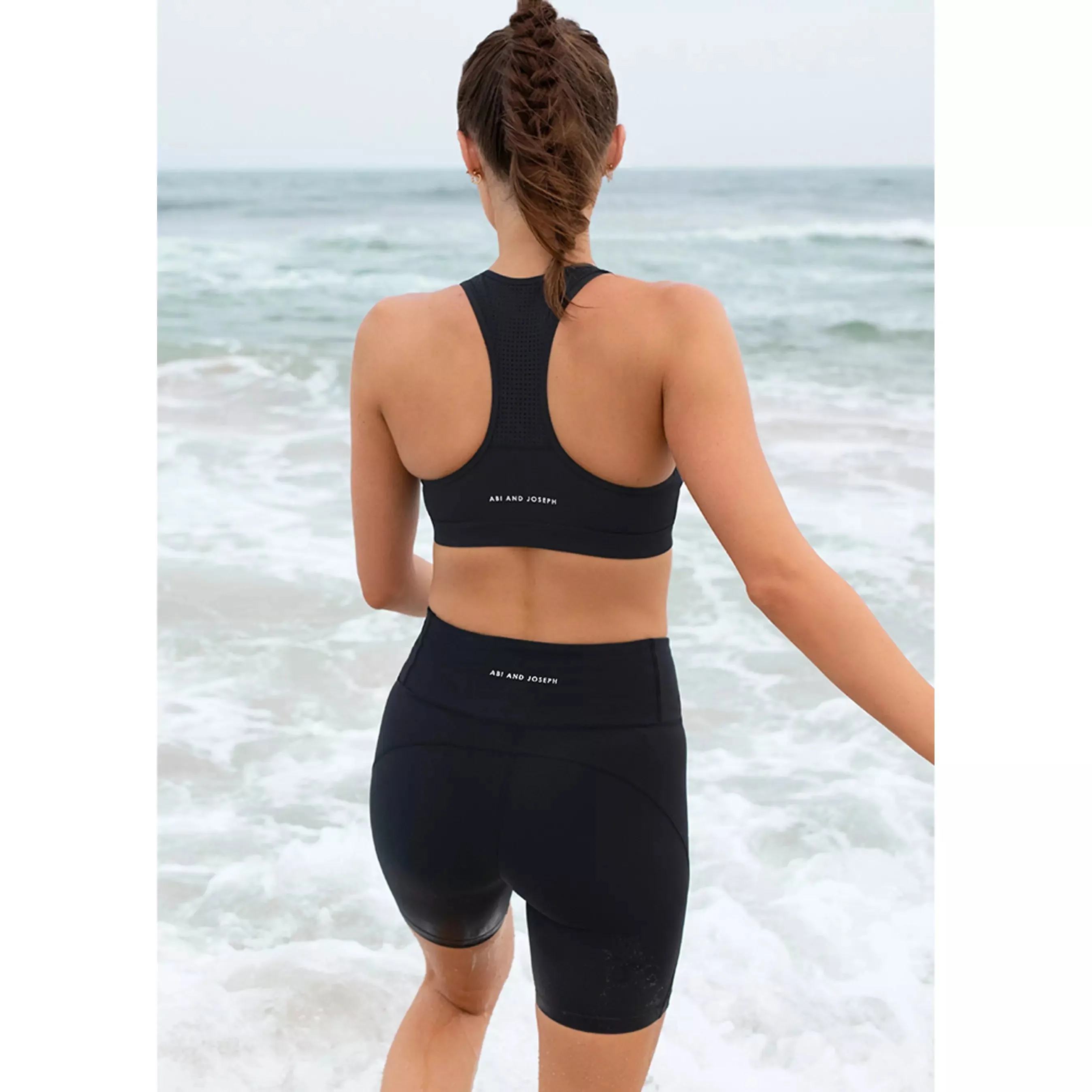 Abi and Joseph Run Swim Active Dual Pocket Mid Thigh Tight