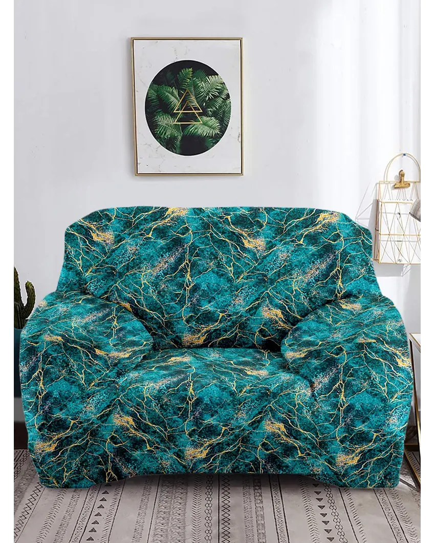 Abstract Print Single Seater Polyester Sofa Cover | 35 x 55 inches