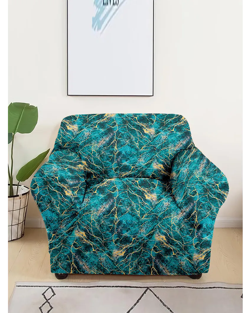 Abstract Print Single Seater Polyester Sofa Cover | 35 x 55 inches