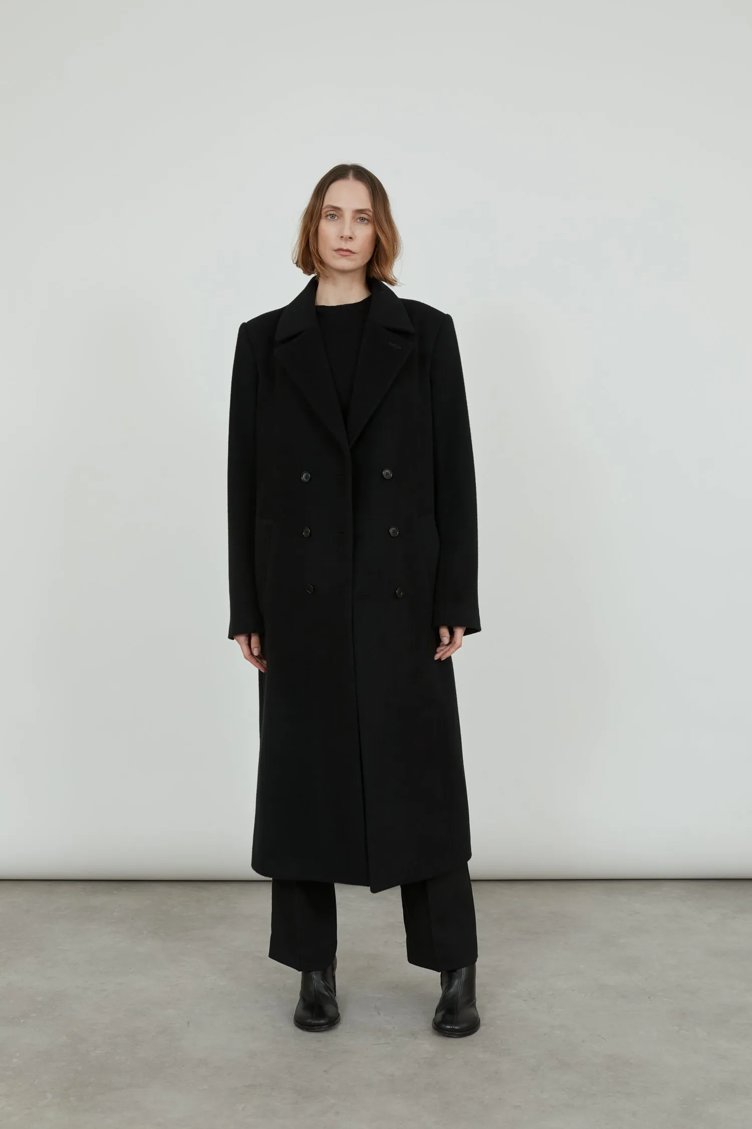 Achilles coat | Black - Cashmere wool