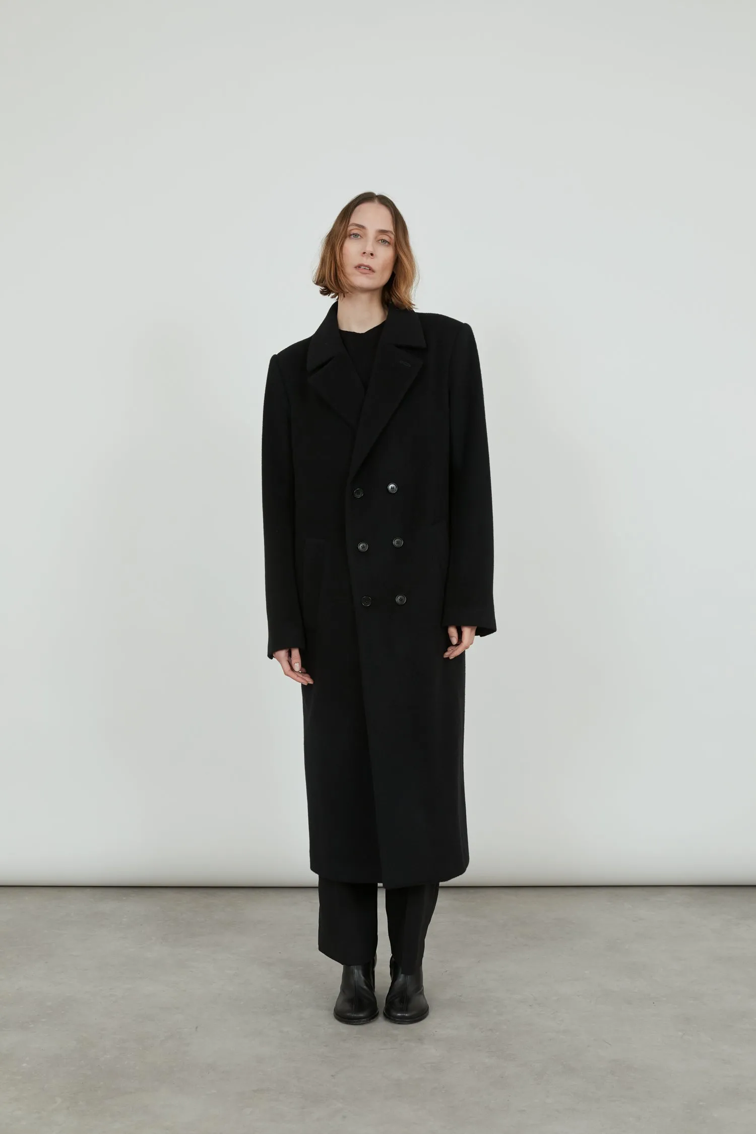 Achilles coat | Black - Cashmere wool