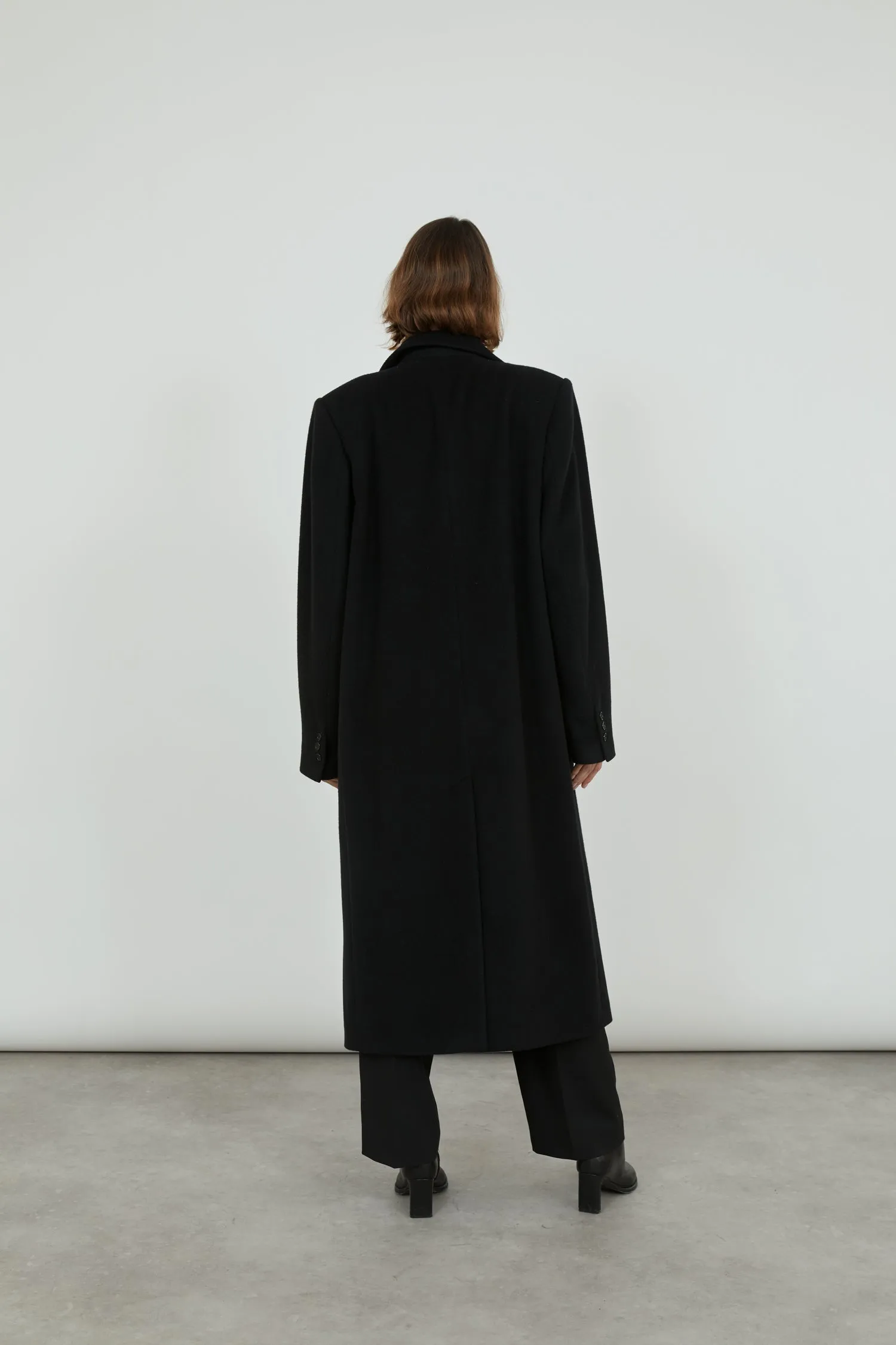 Achilles coat | Black - Cashmere wool