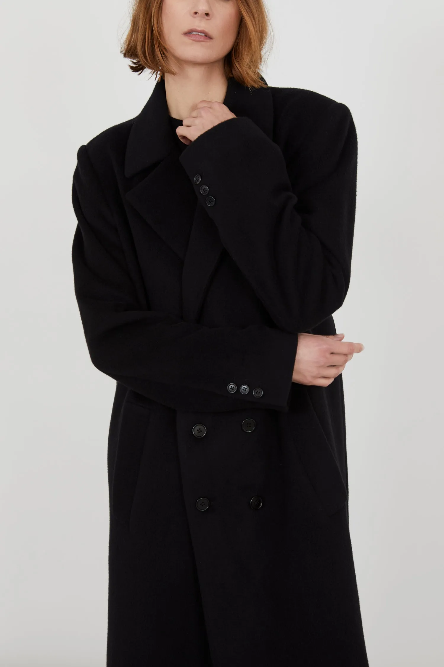 Achilles coat | Black - Cashmere wool