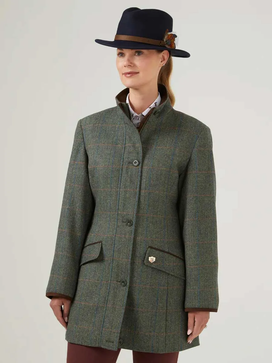 ALAN PAINE Combrook Field Coat - Ladies Tweed - Spruce