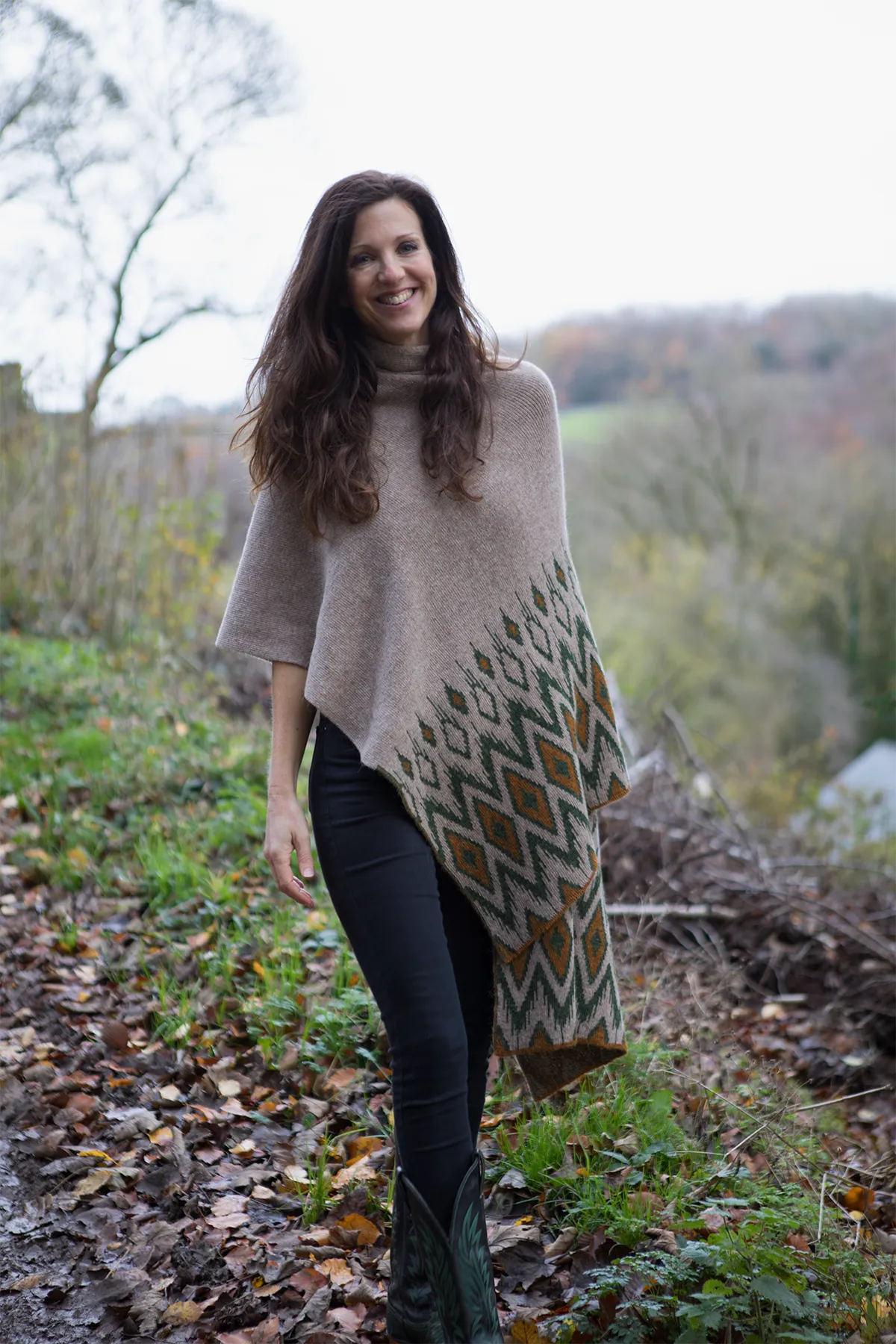 Alpaca Shawl in Oak