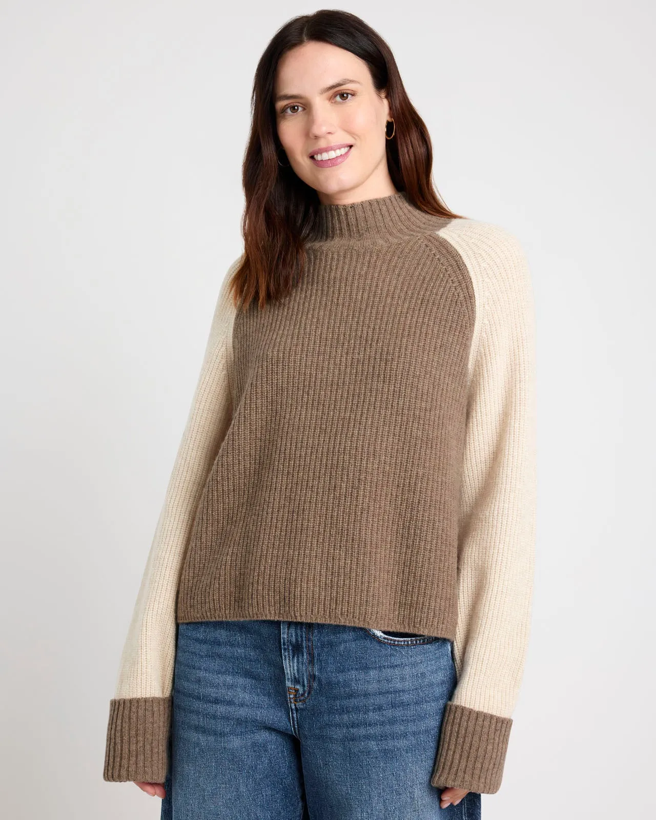 Alta Cashmere Colorblock Sweater