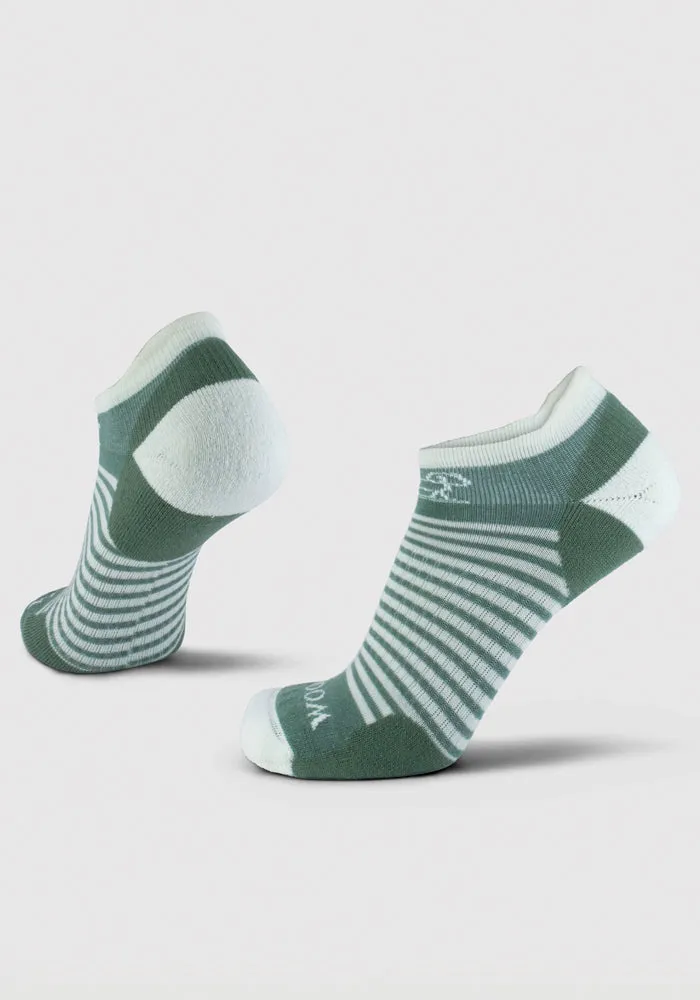 Amelia No Show Tab Lightweight Socks - Sparrow Green