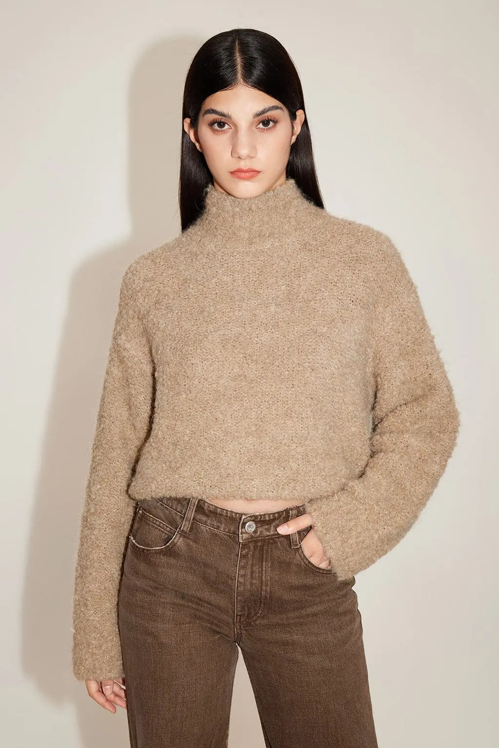 Angel Collection Embroidered Turtleneck Sweater