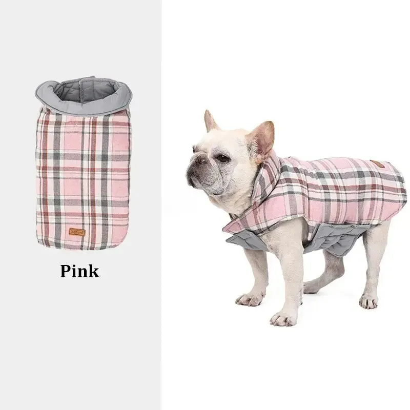 Anniepaw Highland Hound Dual Elegance: Plaid & Solid Turtleneck