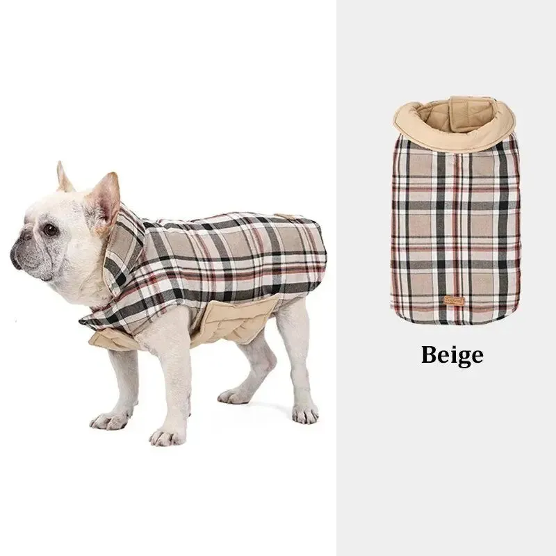 Anniepaw Highland Hound Dual Elegance: Plaid & Solid Turtleneck