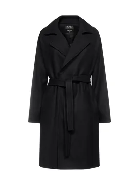 A.P.C. Tied Waist Single-Breasted Coat