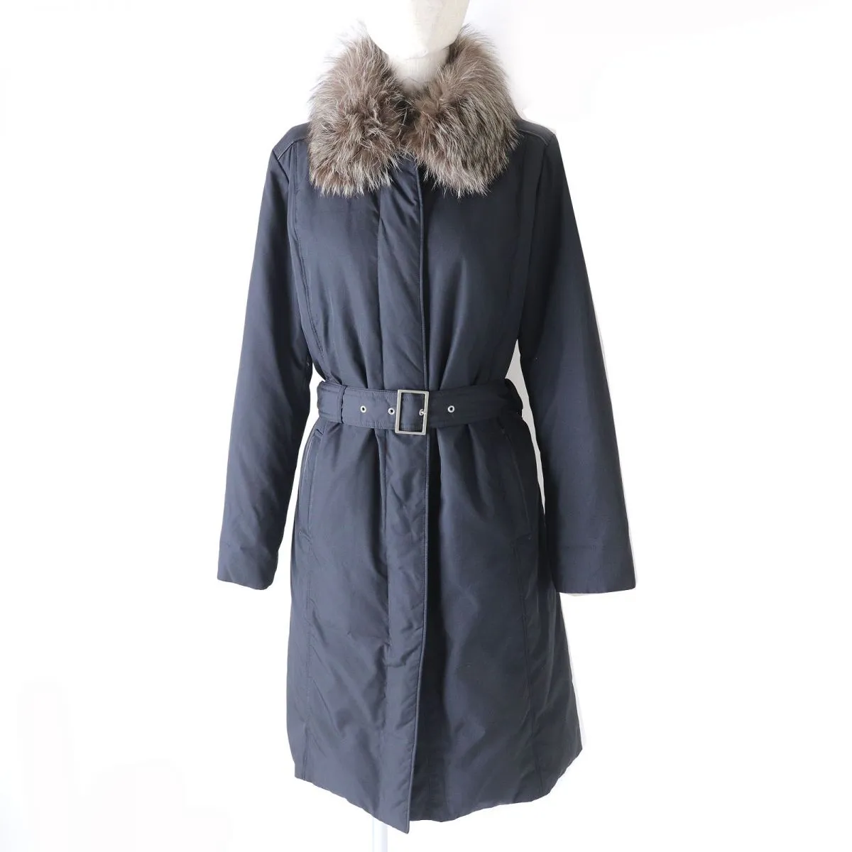 Aquascutum Fox Fur Reversible Down Coat