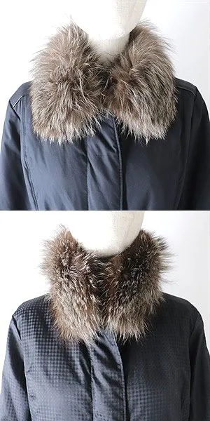 Aquascutum Fox Fur Reversible Down Coat