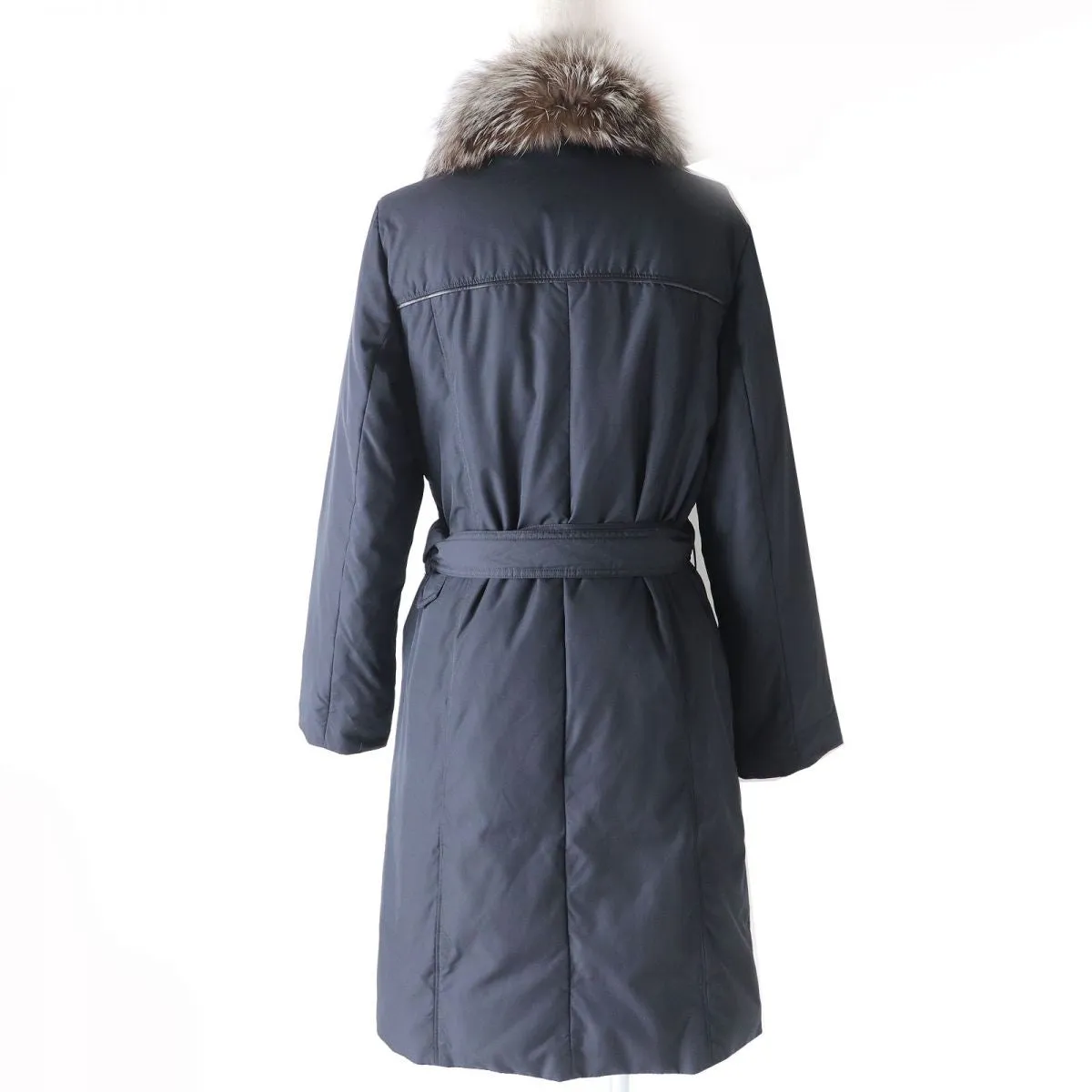 Aquascutum Fox Fur Reversible Down Coat