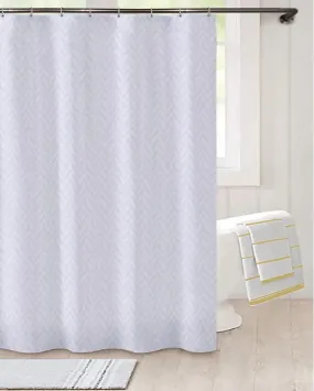 Arrow Pattern Polyester Shower Curtains With 12 Metal Eyelets & C Hooks | 6 X 6.5 Ft