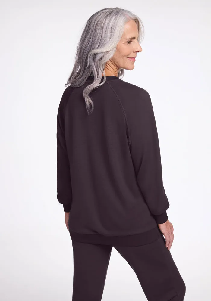 Bailey Crewneck Sweatshirt - Chocolate Plum