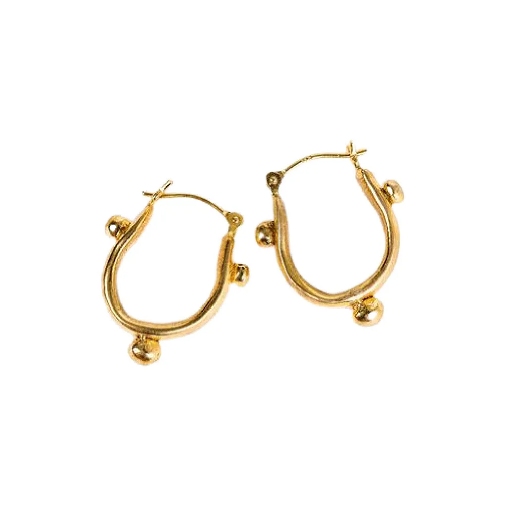 Ball Hoop Earrings