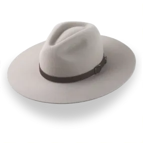 Beige Western Style Flat Brim Hat with Iconic Crown | The Cactus