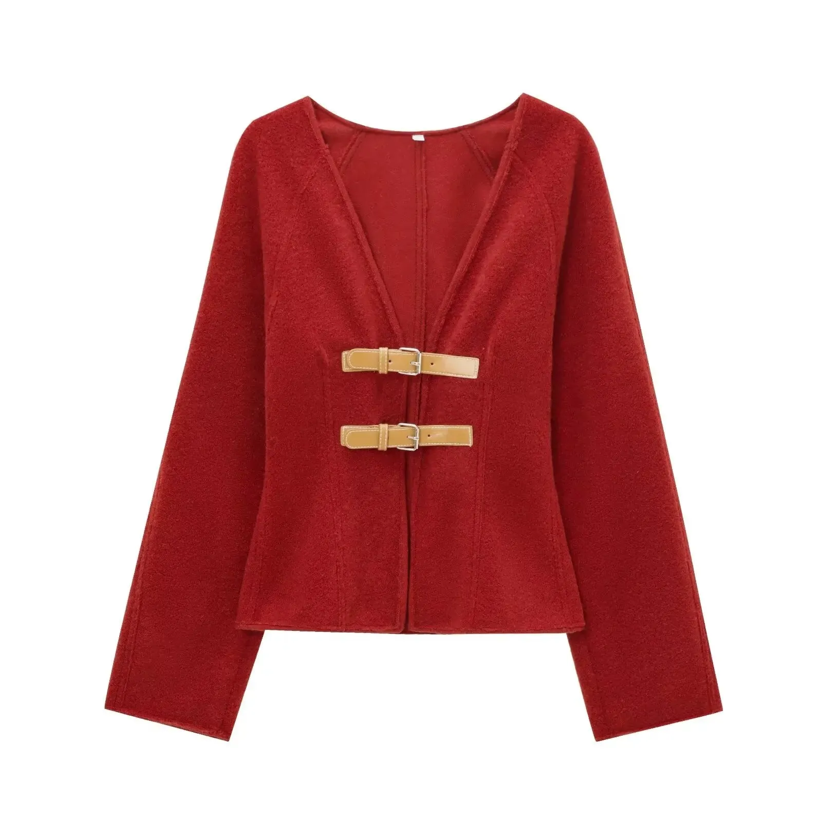 Bella™ | Cozy vintage wool coat with stylish buckle detail