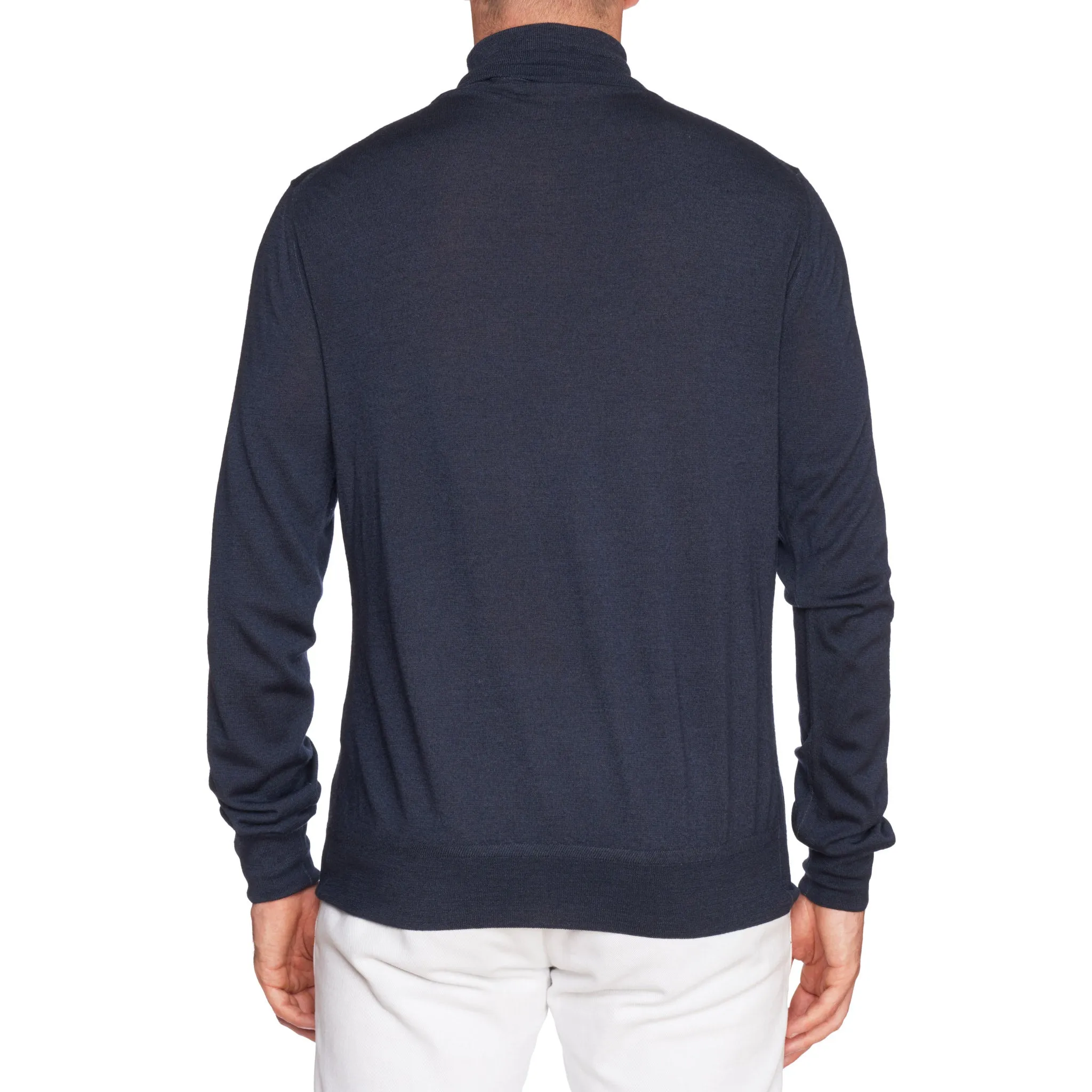 BERLUTI Paris Blue Wool Turtleneck Sweater EU R50 US M