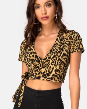 Bilen Crop Top in Leopard