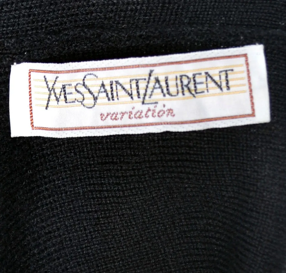 Black Wool Yves Saint Laurent Vintage Turtleneck Sweater