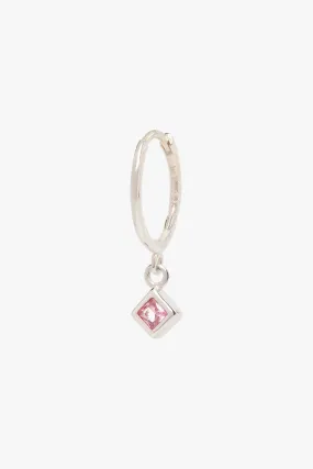 Blossom diamond hoop silver