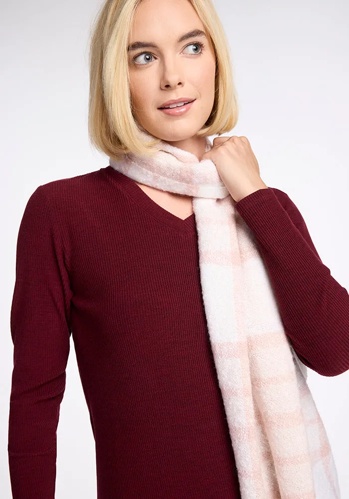 Bradie Scarf - Mauve Plaid