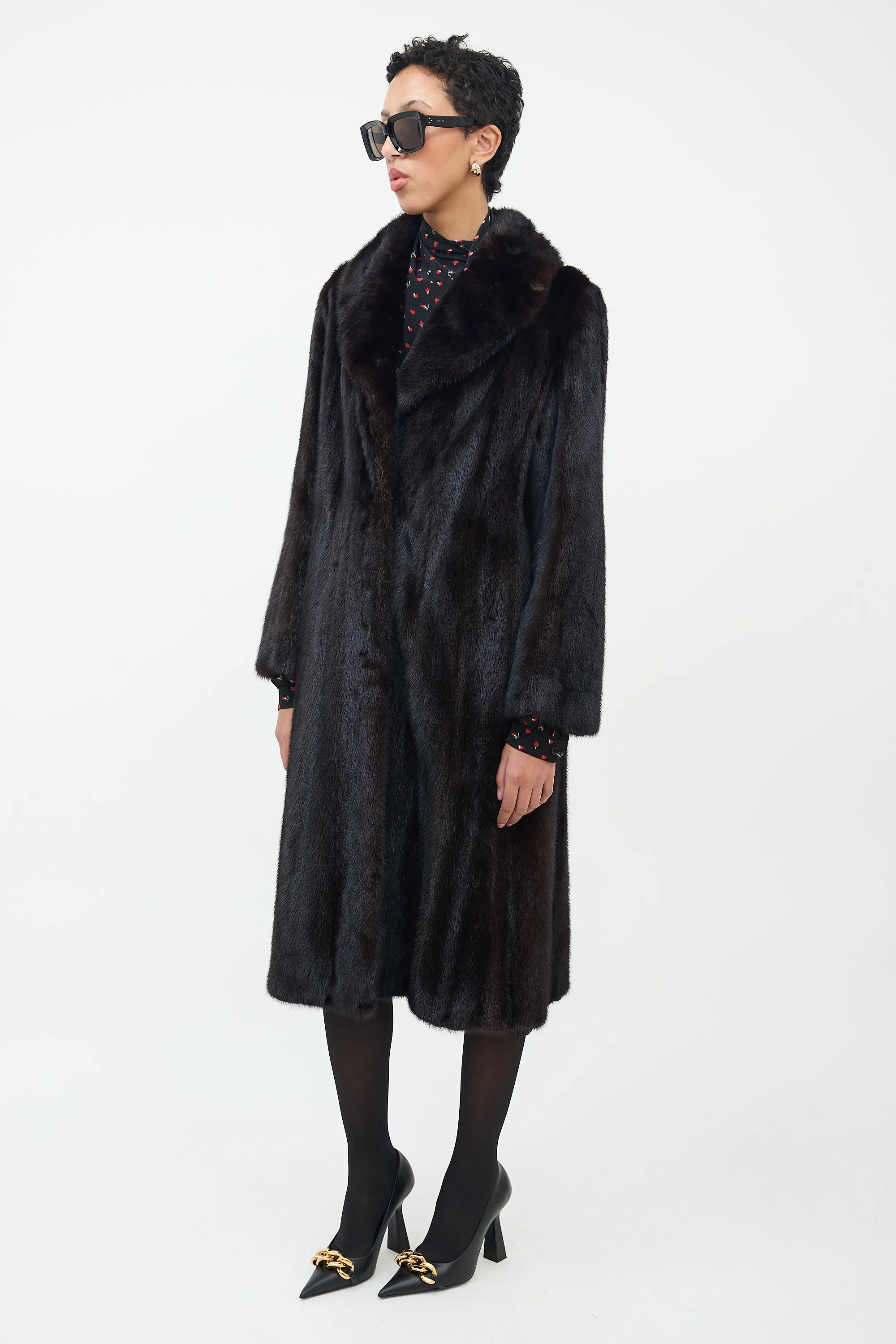 Brown Fur Long Coat