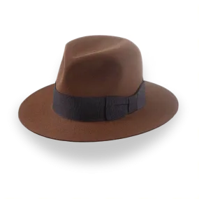 Brown Iconic Young Indiana Jones Fur Felt Fedora Hat | The Voyager