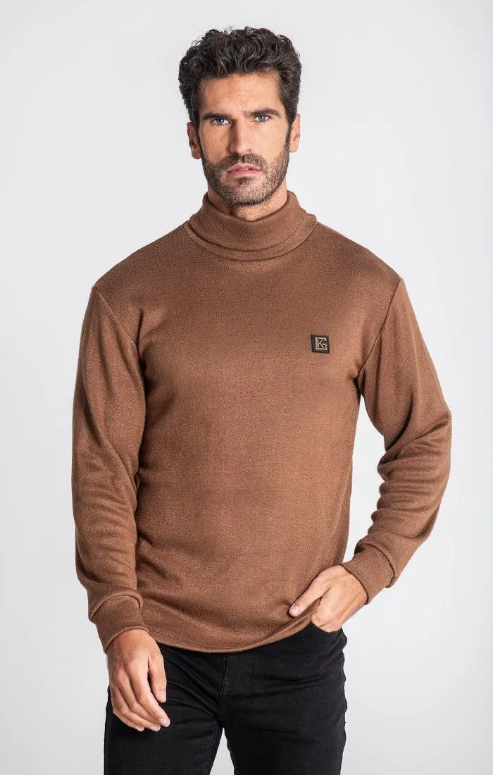 Brown Smooth Turtleneck