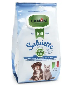 Camon Salviette Aloe Vera Cleansing Wipes With White Moss Fragrance 100 Sheets