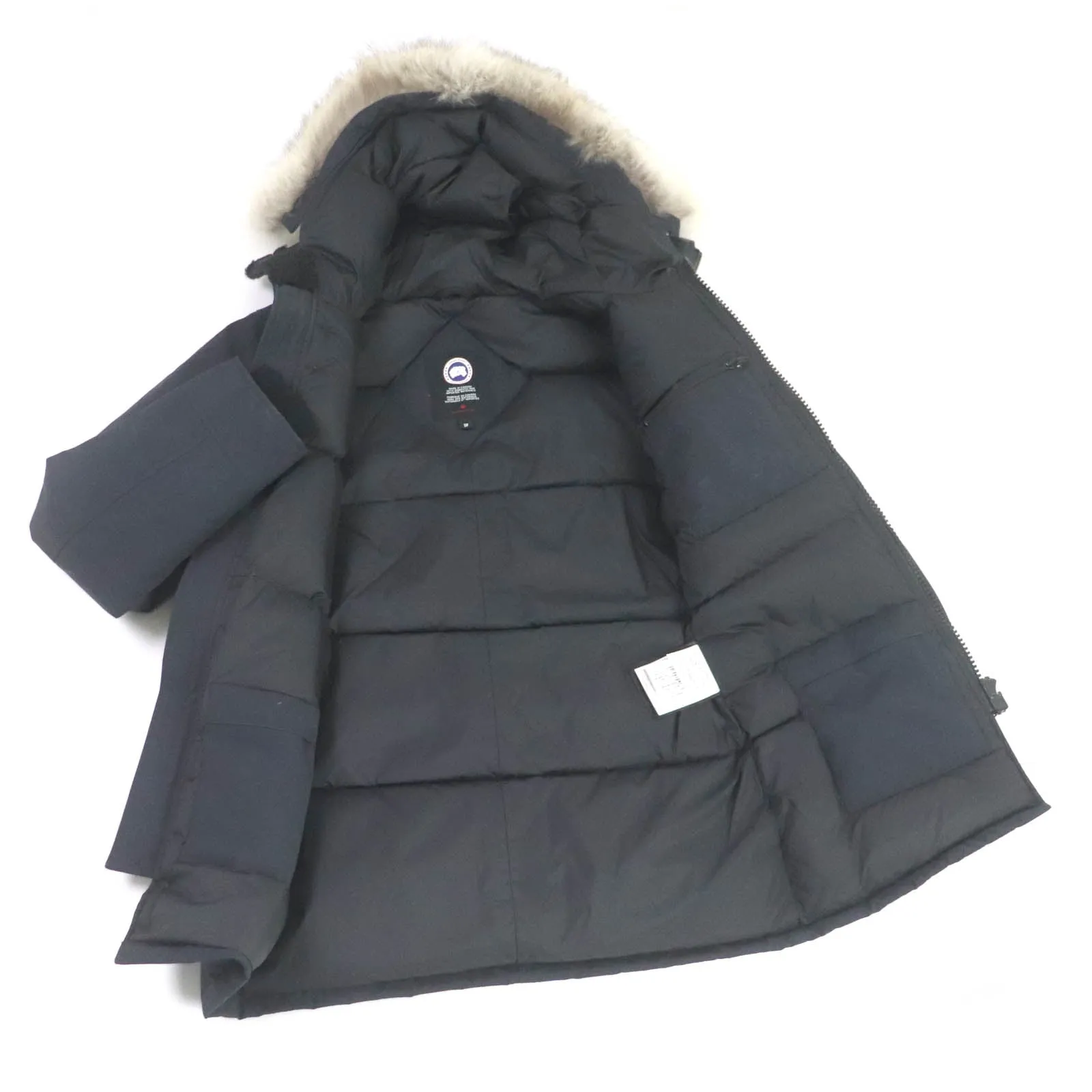 Canada Goose Jasper Fur Hooded Down Coat Navy S