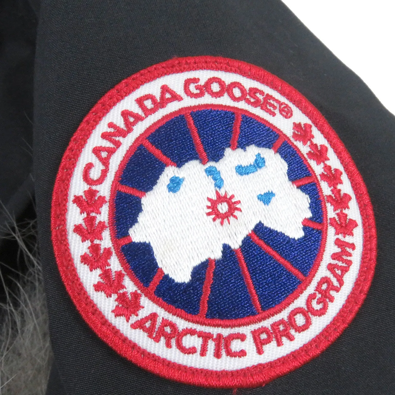 Canada Goose Jasper Fur Hooded Down Coat Navy S