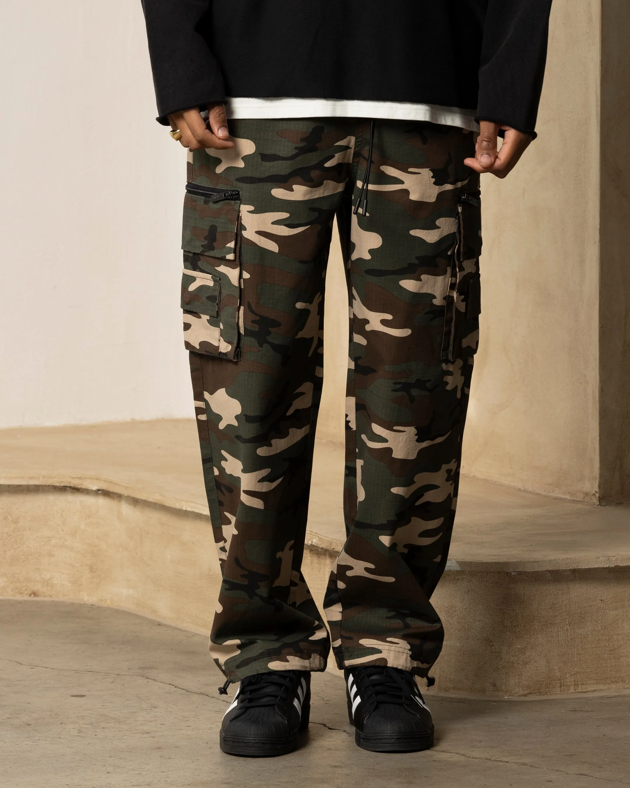 Carre Tactic Cargo Jogger Woodland Camo