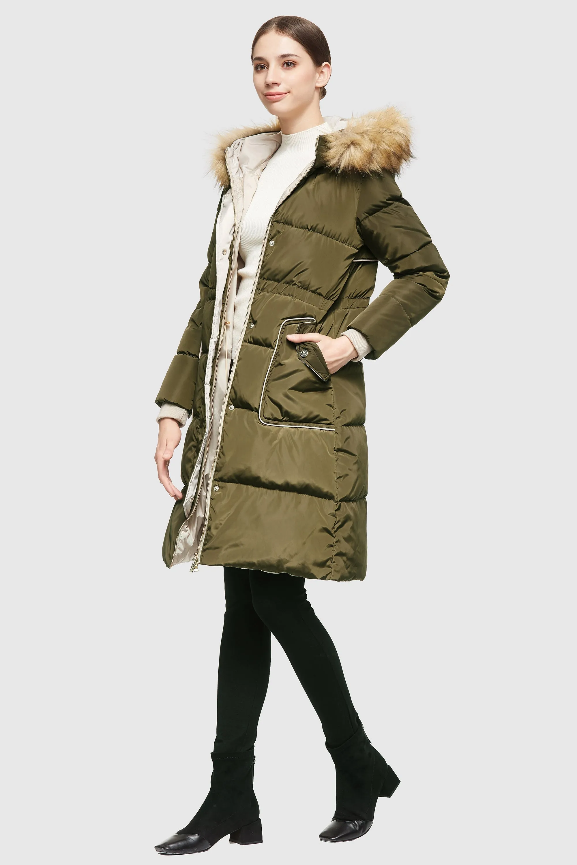 Casual Long Hooded Down Coat