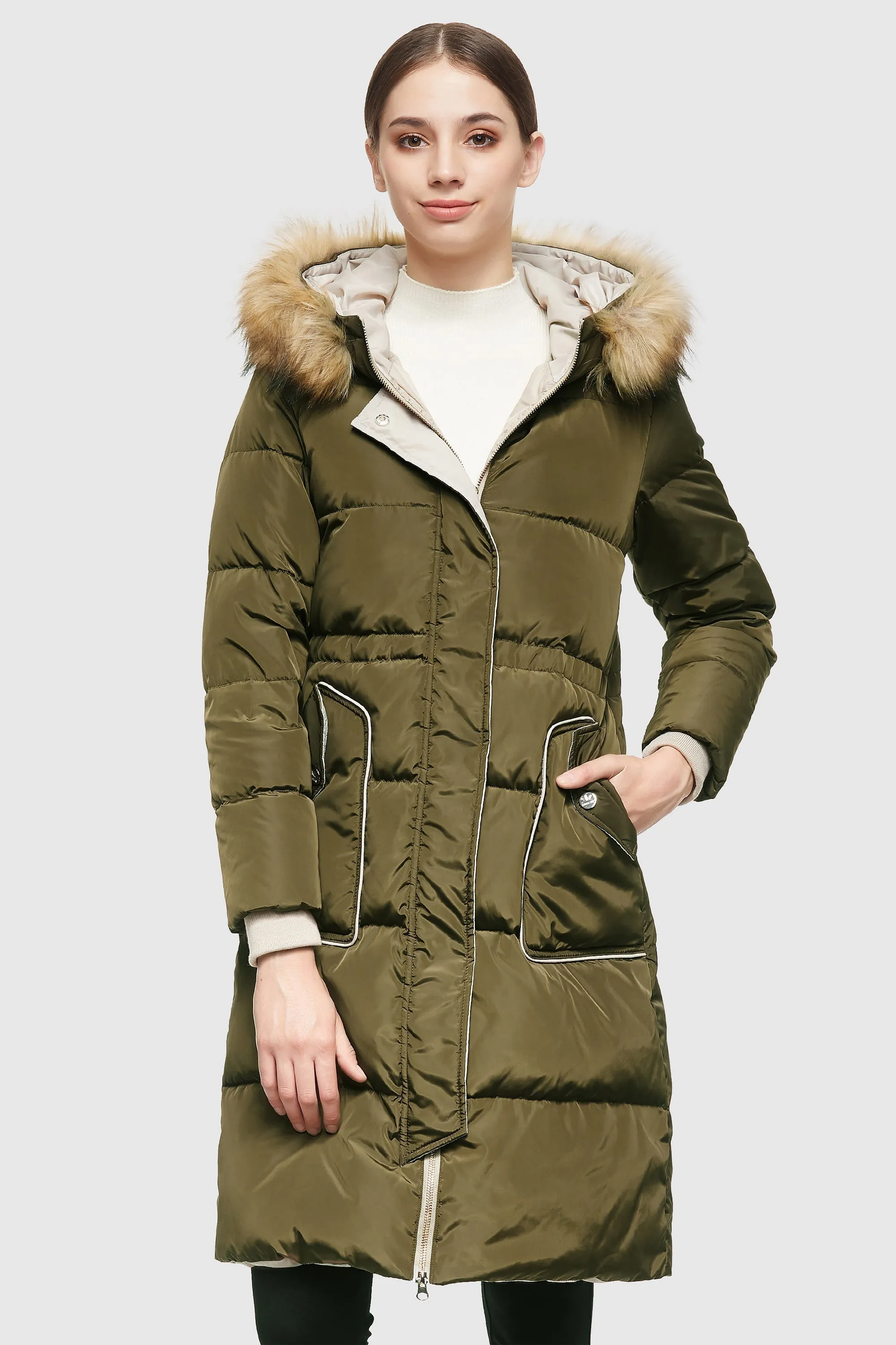 Casual Long Hooded Down Coat