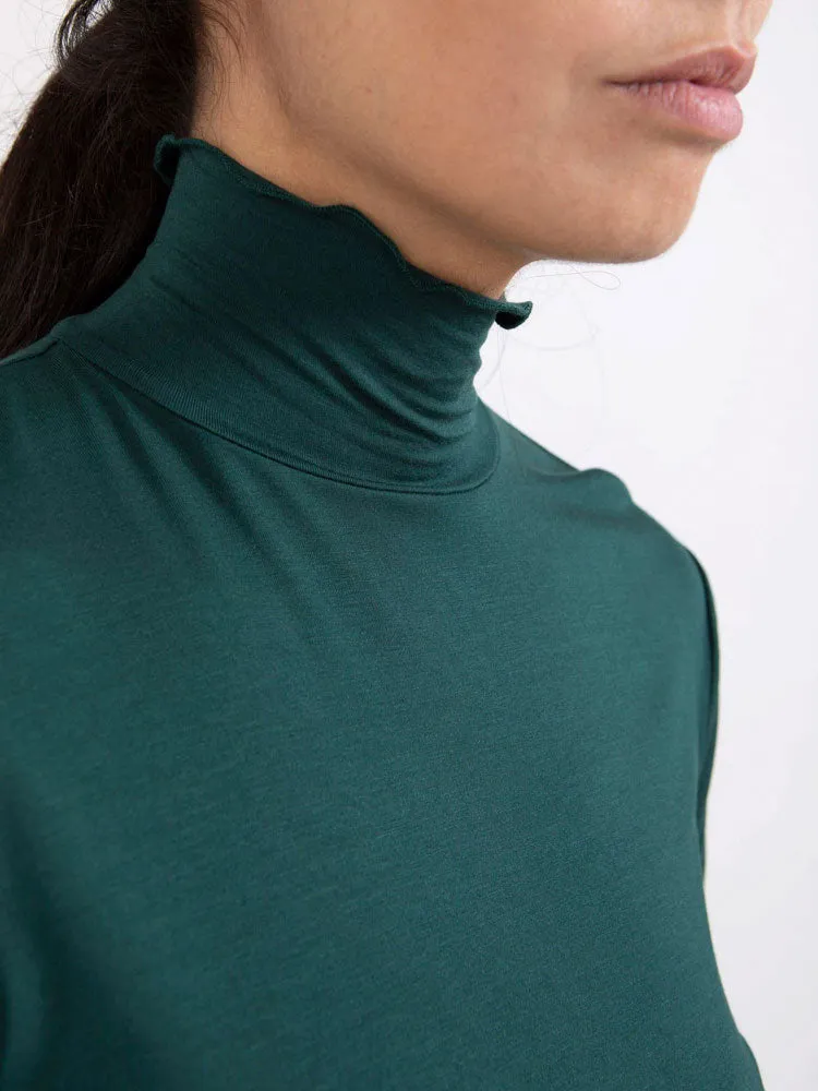 CC Heart Sofia Turtleneck Top Dark Green