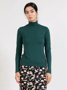 CC Heart Sofia Turtleneck Top Dark Green