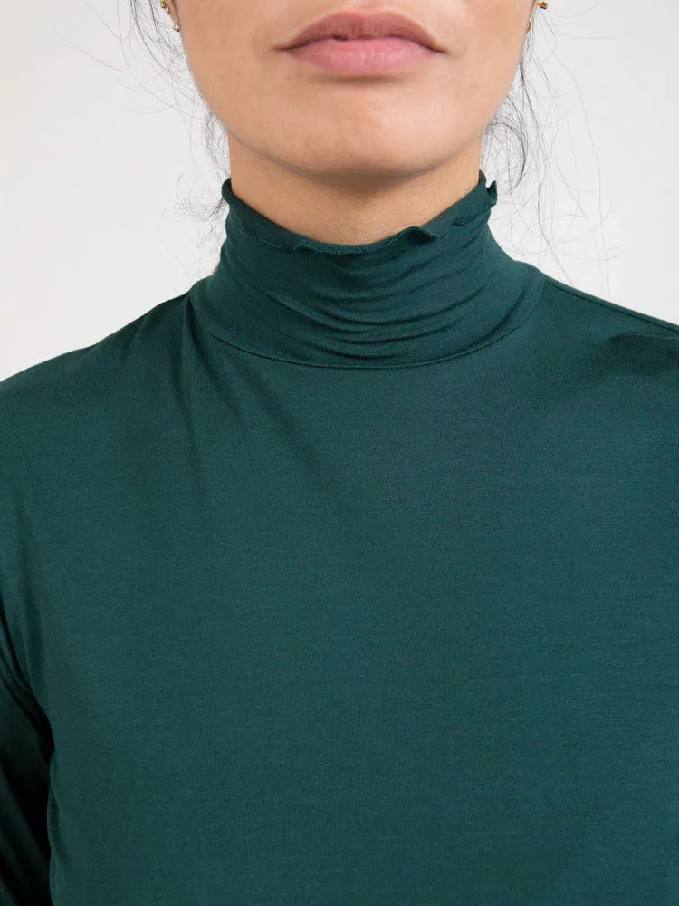 CC Heart Sofia Turtleneck Top Dark Green