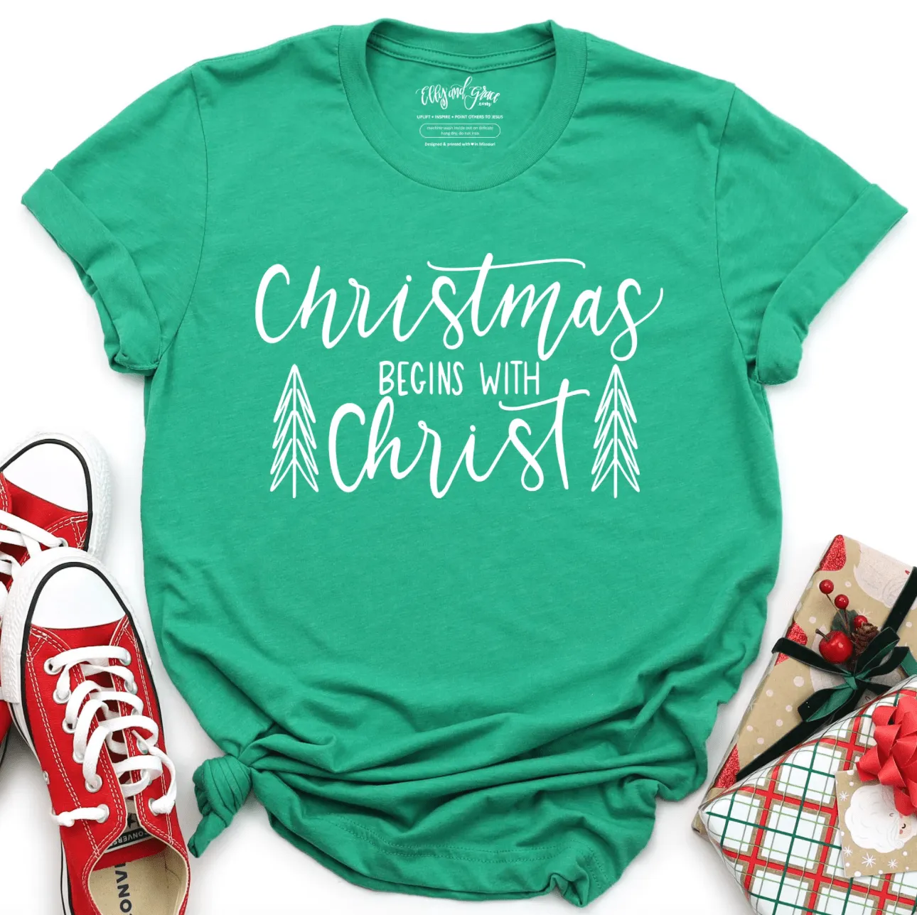 Christmas Begins With Christ NEW Unisex Shirt