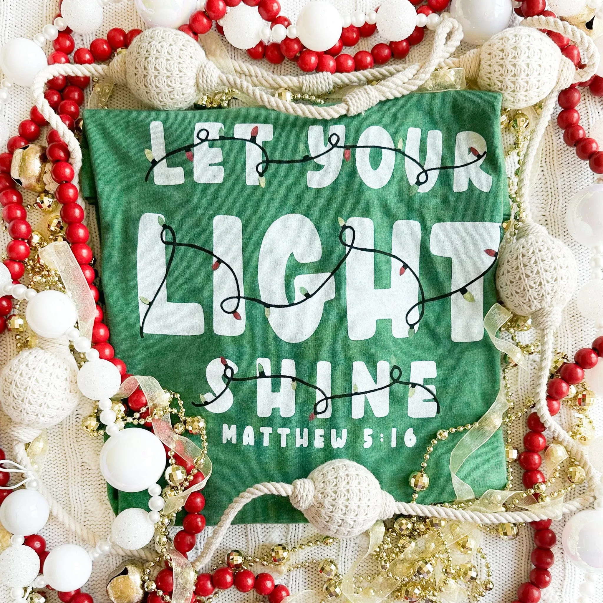 Christmas Let Your Light Shine Multicolor Unisex Shirt