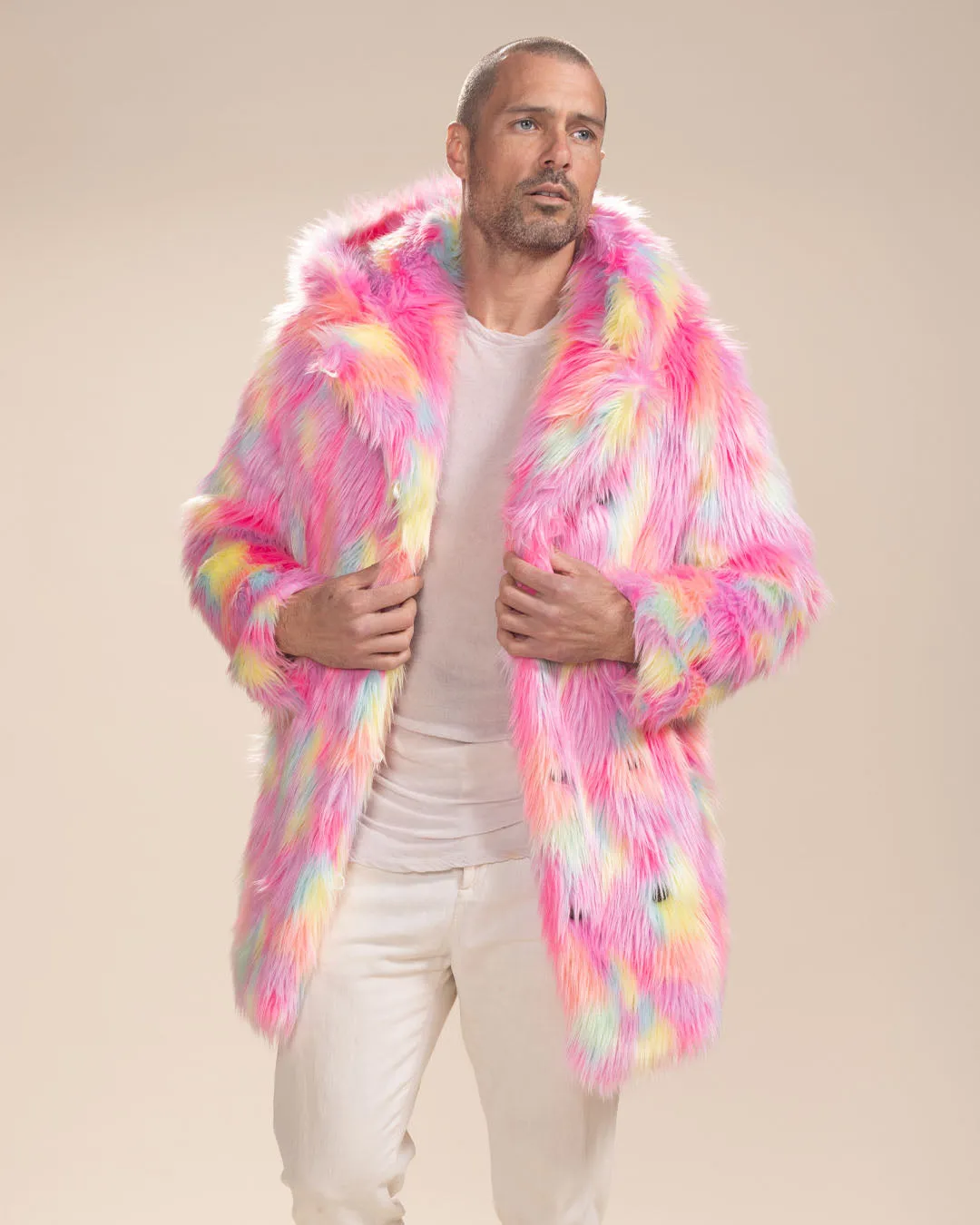 Classic Men's Faux Fur Coat | Dreamland Cat