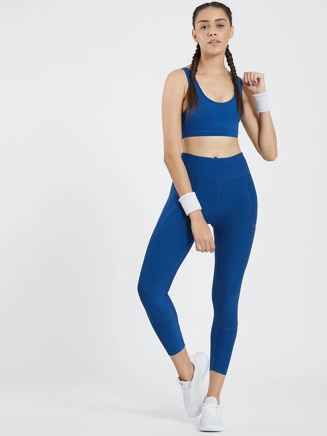 Creeluxe Curve Defining Denim Blue Ankle Length Leggings